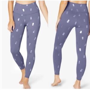 Beyond Yoga Dusty Filet‎ Metallic Pineapple Print Leggings in Purple Size Small